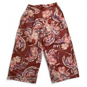 Billabong Wide Cotton Floral Pants Size 10